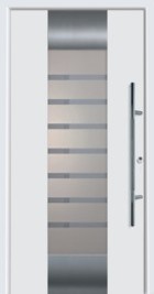 hormann front entrance door style 166 with partial matt appearance on exterior